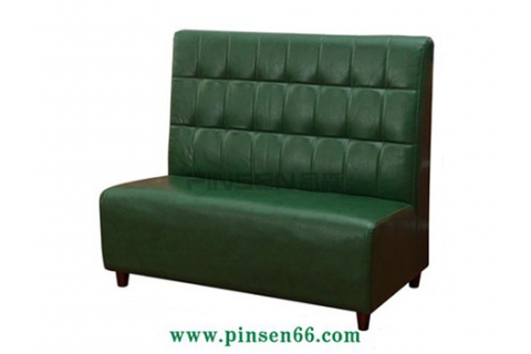 深綠軟包圓腳實(shí)木火鍋卡座沙發(fā)