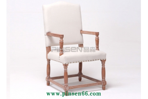 古典實(shí)木軟包北歐沙發(fā)椅